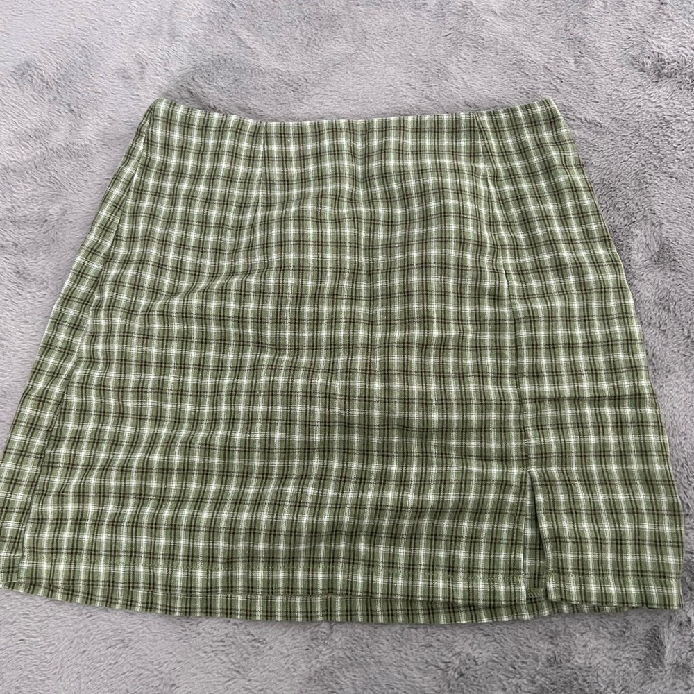 Princess Polly green plaid mini skirt!